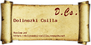 Dolinszki Csilla névjegykártya