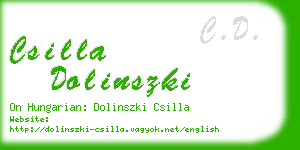 csilla dolinszki business card